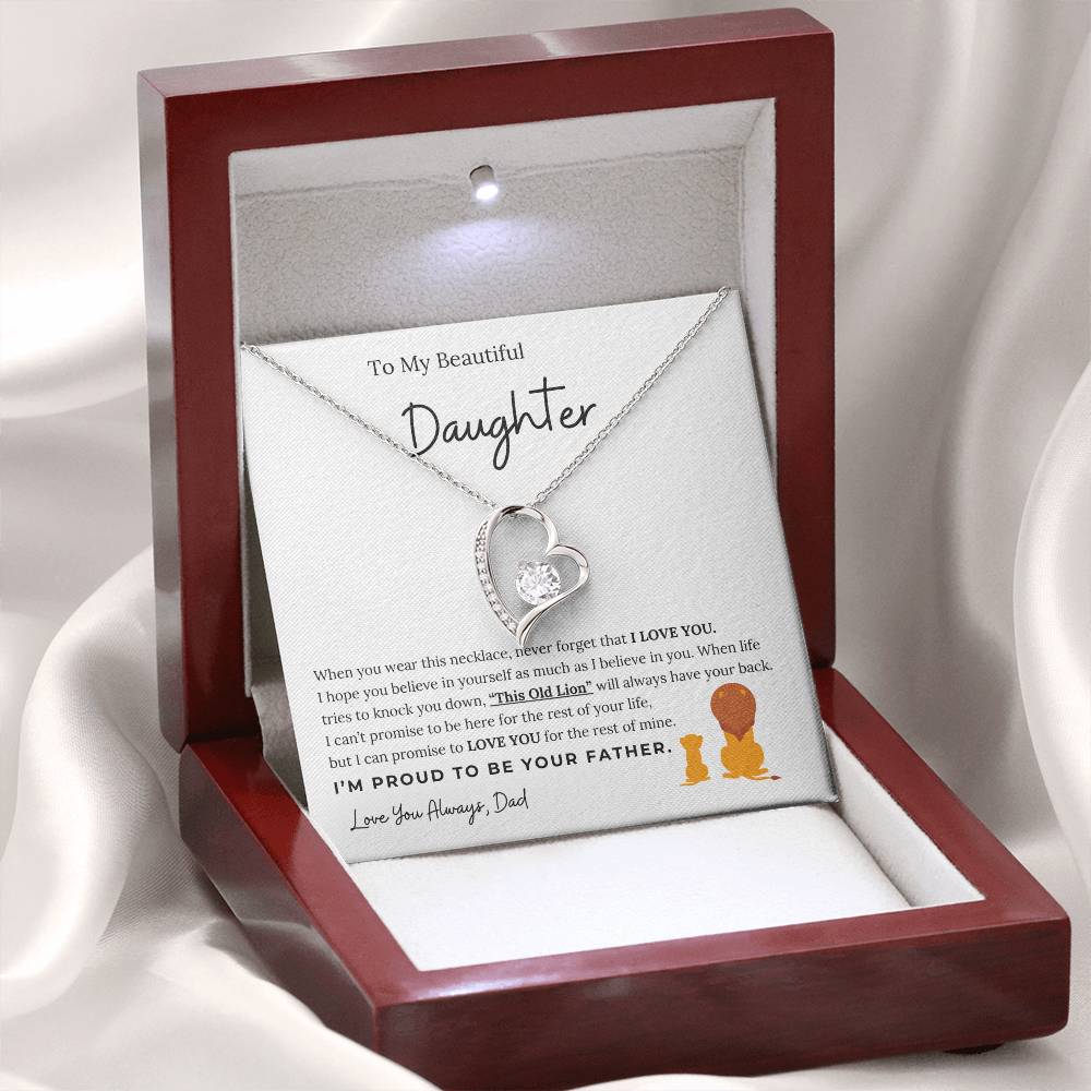 Beautiful Daughter Necklace | Daughter Gifts | From Dad | Forever Love Necklace