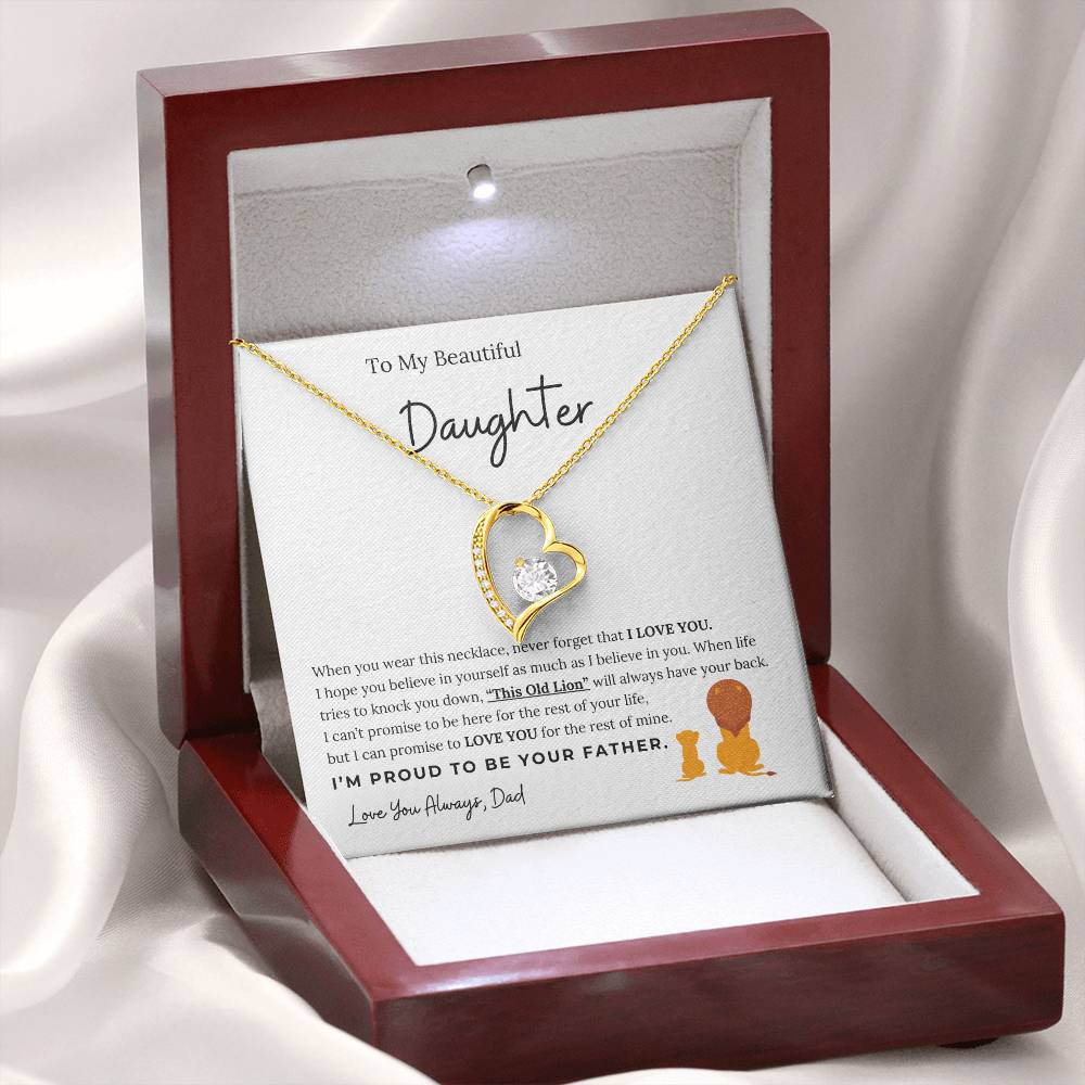 Beautiful Daughter Necklace | Daughter Gifts | From Dad | Forever Love Necklace