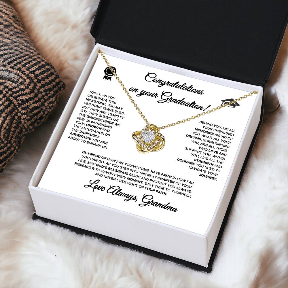 Graduation Necklace from Grandma | Graduation Gift | Love Knot Necklace