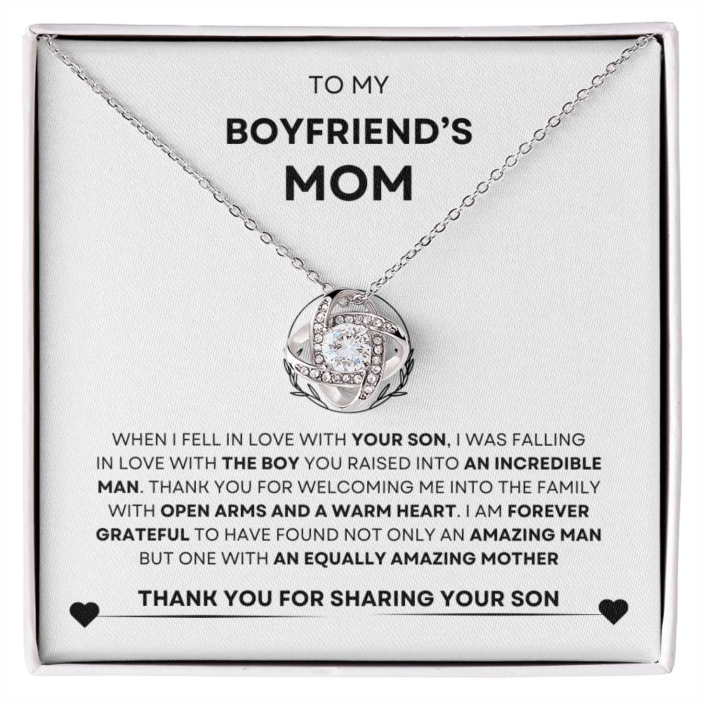 Boyfriends Mom Necklace | Love Knot Necklace | Mothers Day Gift