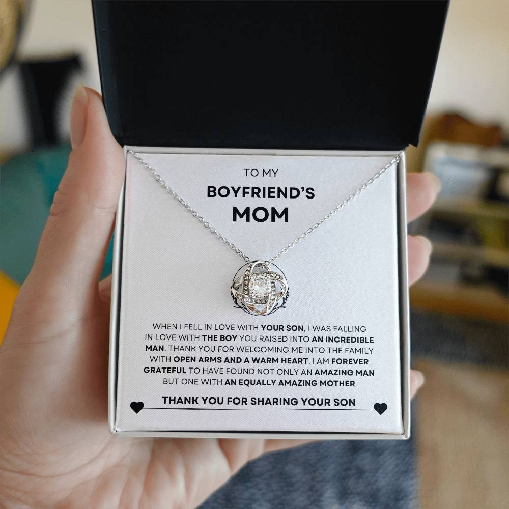 Boyfriends Mom Necklace | Love Knot Necklace | Mothers Day Gift