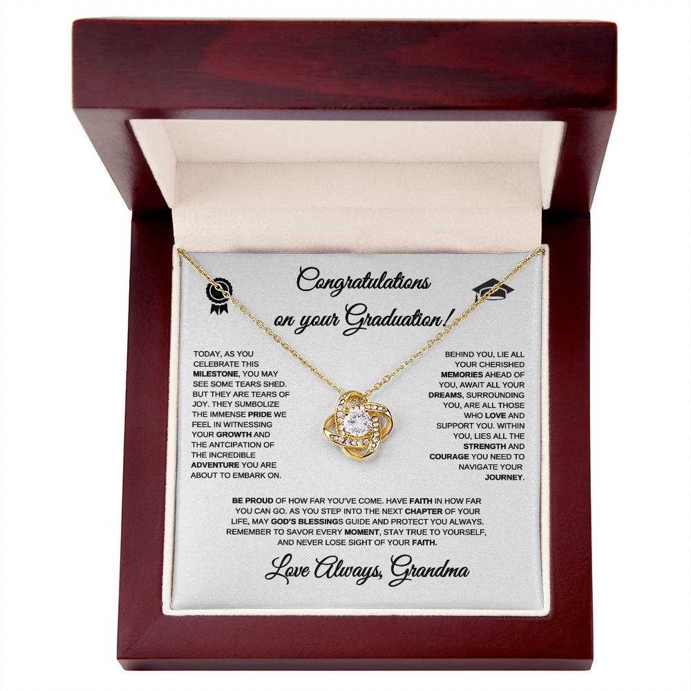 Graduation Necklace from Grandma | Graduation Gift | Love Knot Necklace