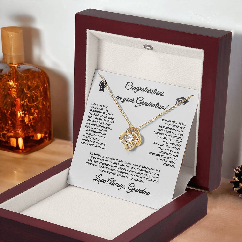 Graduation Necklace from Grandma | Graduation Gift | Love Knot Necklace