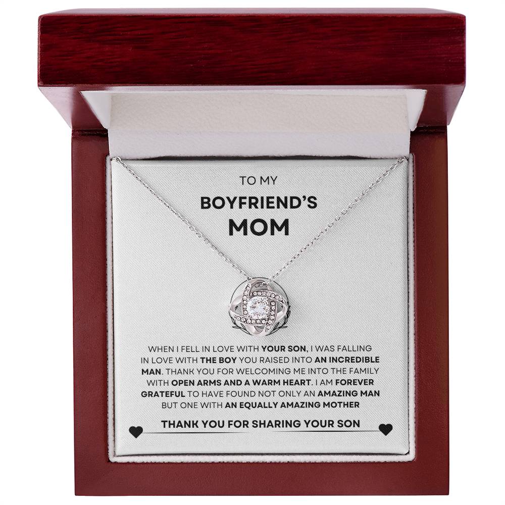 Boyfriends Mom Necklace | Love Knot Necklace | Mothers Day Gift