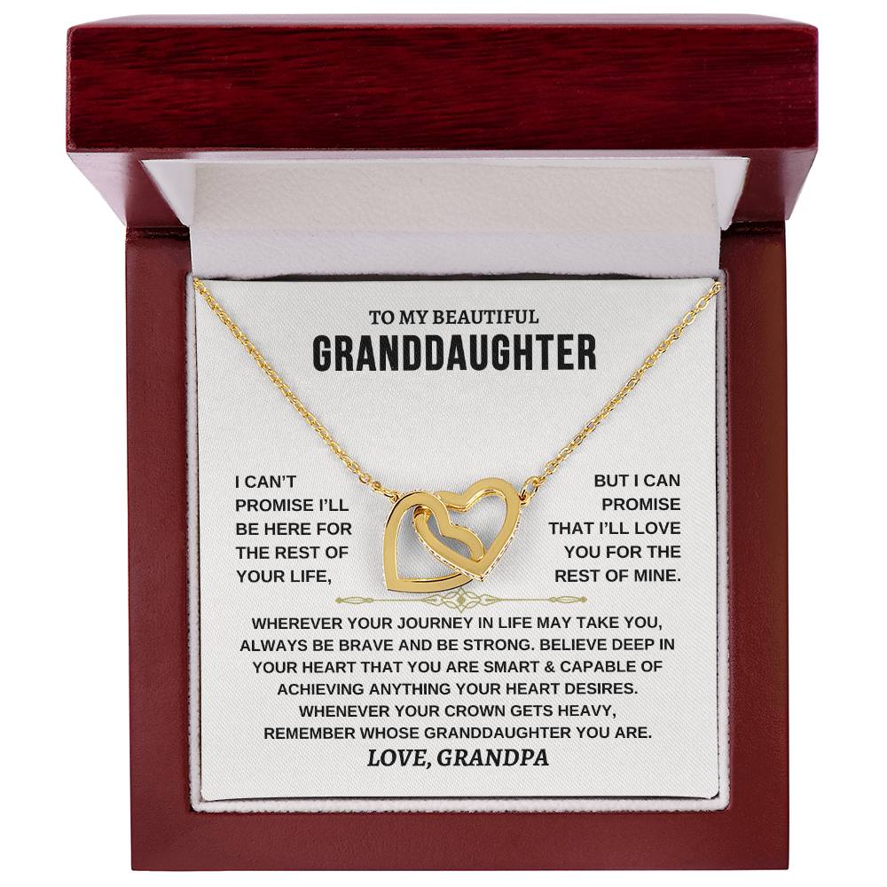 Granddaughter Necklace | From Grandpa | Interlocking Hearts Necklace