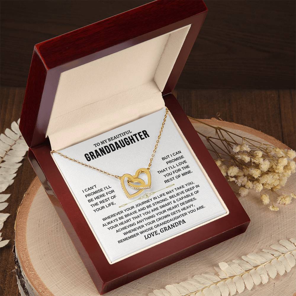 Granddaughter Necklace | From Grandpa | Interlocking Hearts Necklace