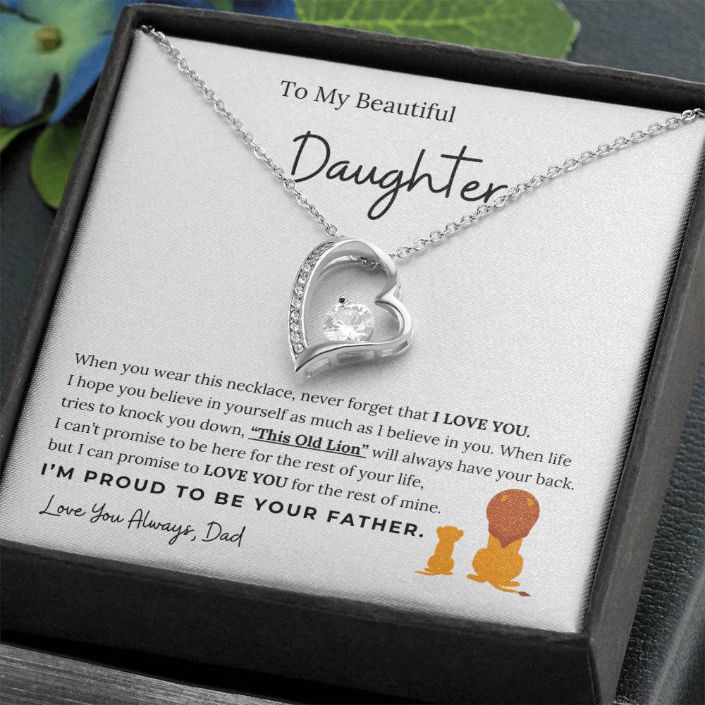 Beautiful Daughter Necklace | Daughter Gifts | From Dad | Forever Love Necklace