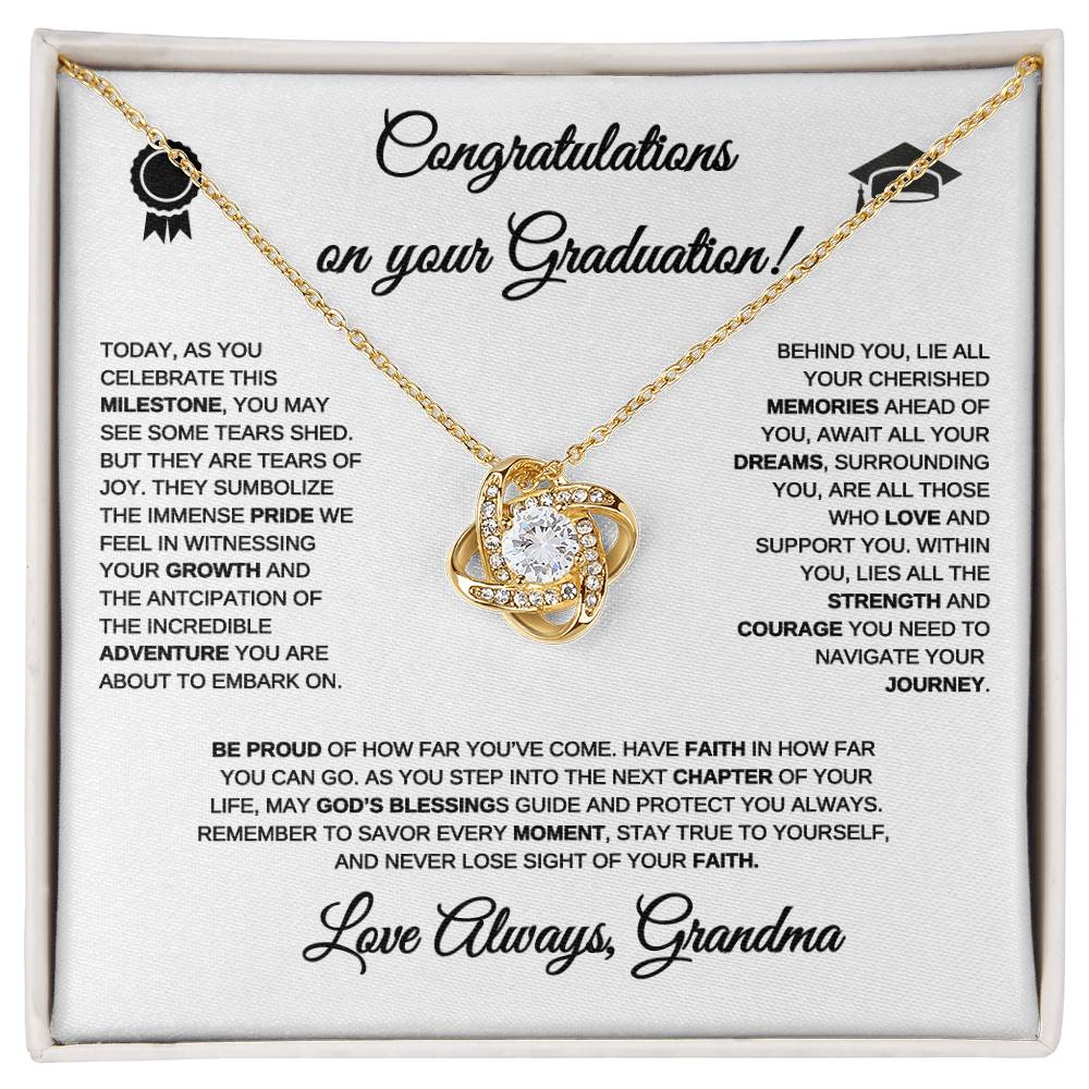 Graduation Necklace from Grandma | Graduation Gift | Love Knot Necklace