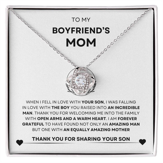 Boyfriends Mom Necklace | Love Knot Necklace | Mothers Day Gift