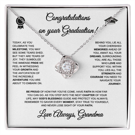 Graduation Necklace from Grandma | Graduation Gift | Love Knot Necklace