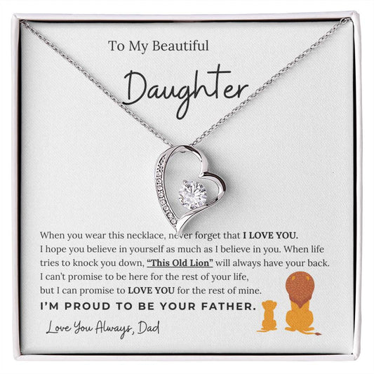 Beautiful Daughter Necklace | Daughter Gifts | From Dad | Forever Love Necklace