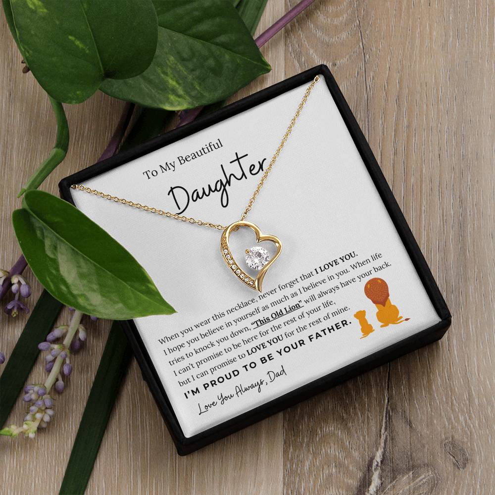 Beautiful Daughter Necklace | Daughter Gifts | From Dad | Forever Love Necklace